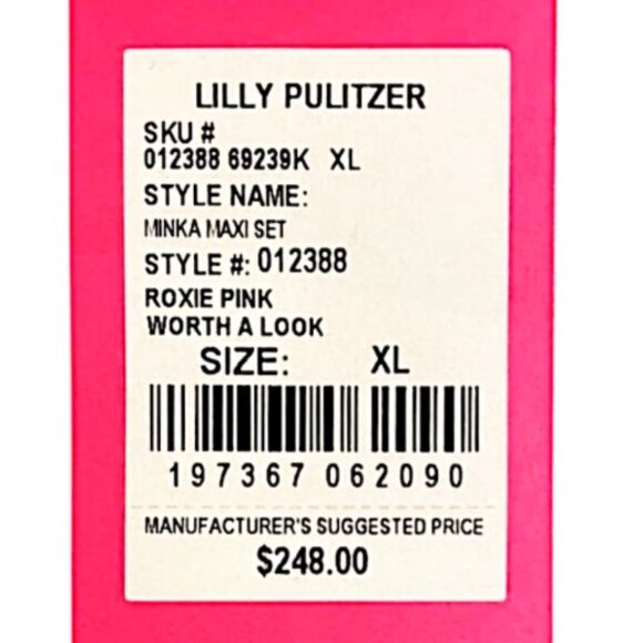 Lilly Pulitzer Minka Maxi Skirt Set in Roxie Pink/Worth A Look NWT - Size XL - Picture 10 of 11